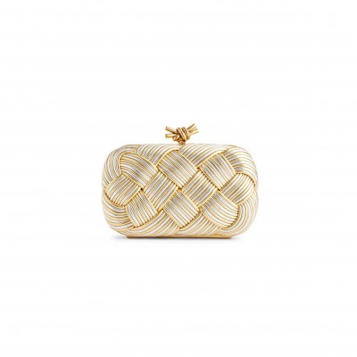 BOTTEGA VENETA SIGNATURE-KNOT INTRECCIO LEATHER CLUTCH BAG 804532V4Q318029 (19*11.5*5cm)